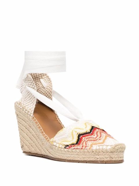 Missoni signature-zigzag wedge espadrilles - White - zdjęcie produktu nr 2