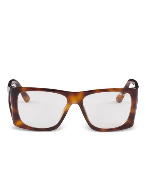Prada Eyewear square-frame glasses - Brown - zdjęcie produktu nr 1