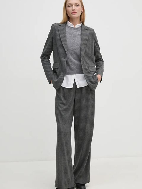 OUI marynarka kolor szary jednorzędowa wzorzysta 89517 - zdjęcie produktu nr 2