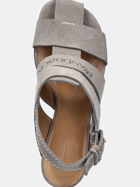 JW Anderson sandały zamszowe kolor szary SN0097 LA0359 929