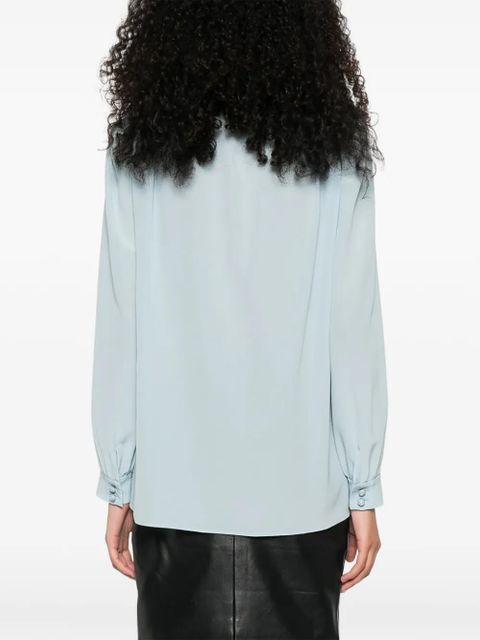 Valentino Garavani tie-collar buttoned shirt - Blue