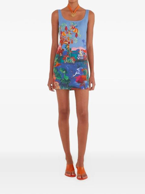 FARM Rio dream landscape mini dress - Blue - zdjęcie produktu nr 2