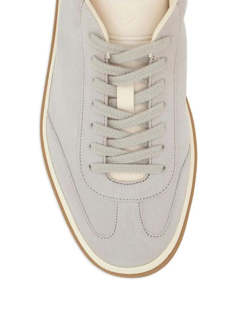 Loro Piana lace-up suede sneakers - White