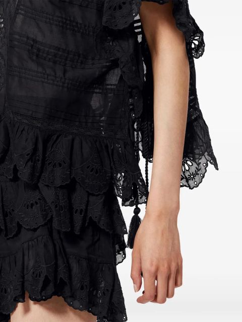 MARANT ÉTOILE lace-trim blouse - Black
