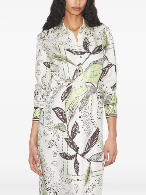Tory Burch printed silk shirtdress - Neutrals