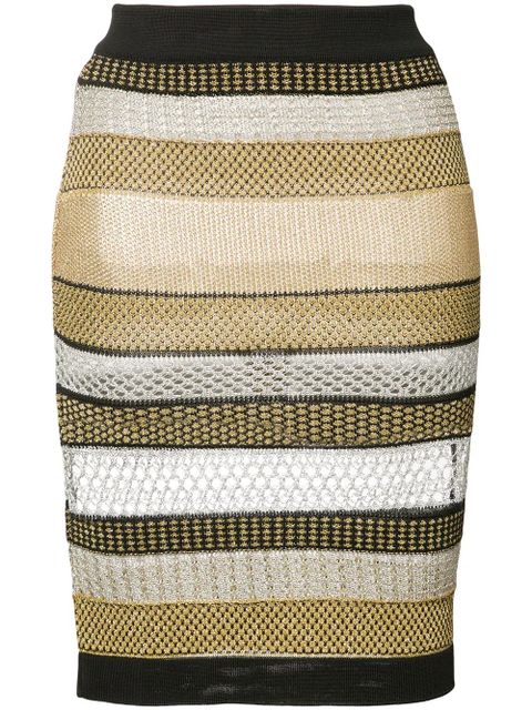 Balmain striped skirt - Black - zdjęcie produktu nr 1