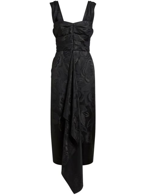 ETRO floral jacquard midi dress - Black - zdjęcie produktu nr 1
