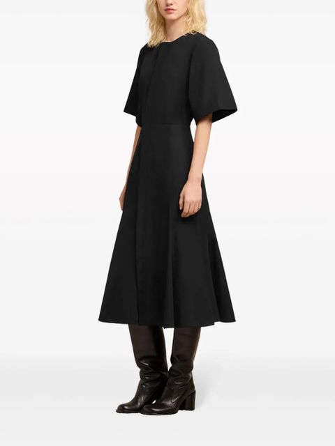 AMI Paris short-sleeve cotton midi dress - Black - zdjęcie produktu nr 2