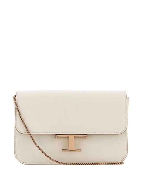 Tod's logo-plaque leather crossbody bag - White - zdjęcie produktu nr 1