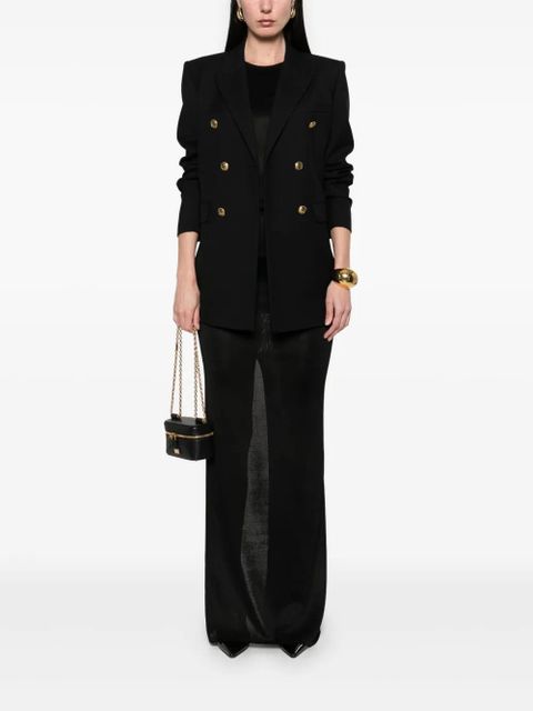 Saint Laurent wool gabardine blazer - Black