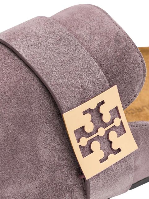Tory Burch Mellow metal-logo suede mules - Purple
