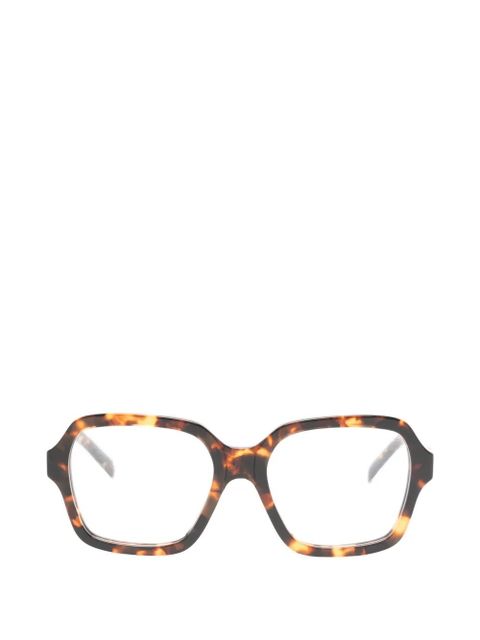 Miu Miu Eyewear tortoiseshell-effect logo-plaque glasses - Brown - zdjęcie produktu nr 1