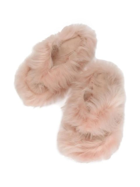 Dolce & Gabbana shearling flip-flops - Pink