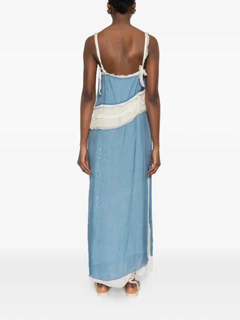 SIR. Aurelia ruffled maxi dress - Blue