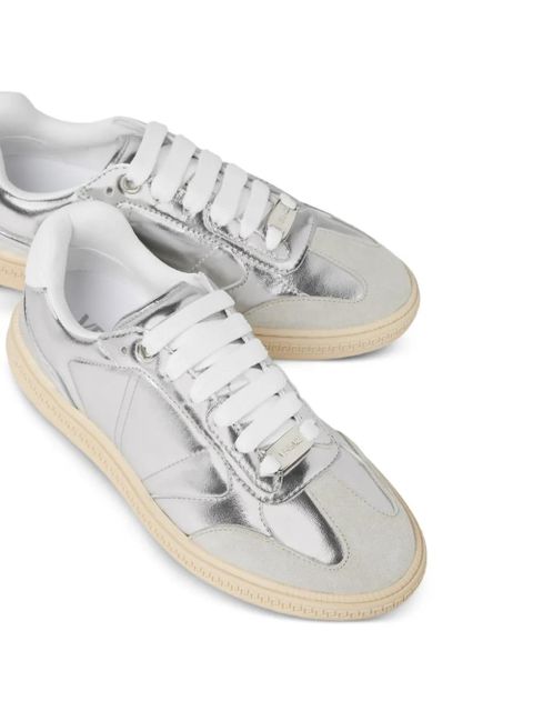 Versace panelled metallic sneakers - Silver