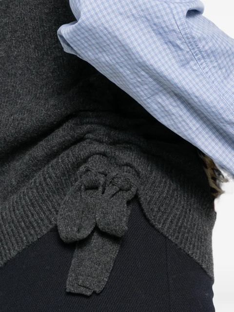 GANNI V-neck sleeveless vest - Grey