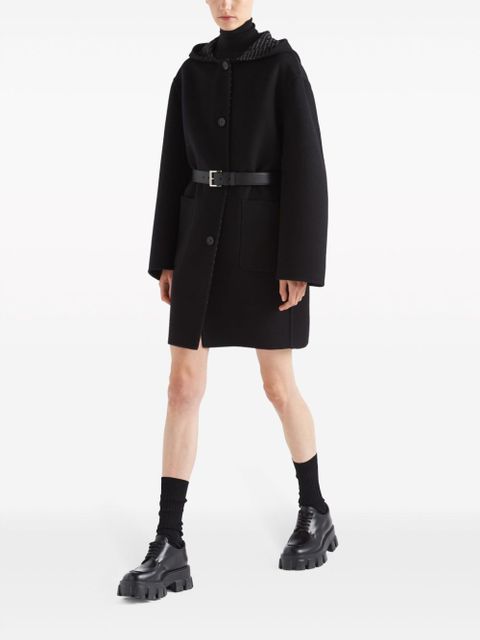 Prada single-breasted wool coat - Black - zdjęcie produktu nr 2