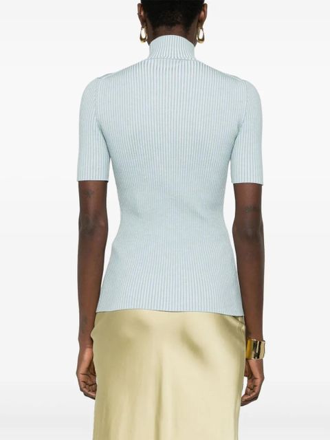 FENDI cut-out detail knitted top - Blue