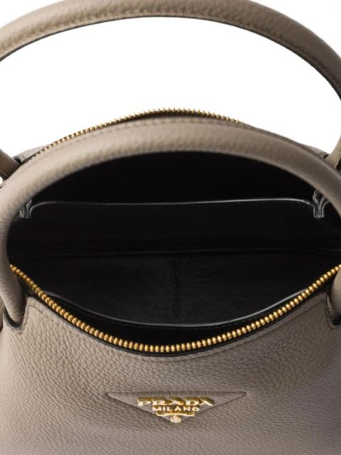 Prada small leather tote bag - Brown