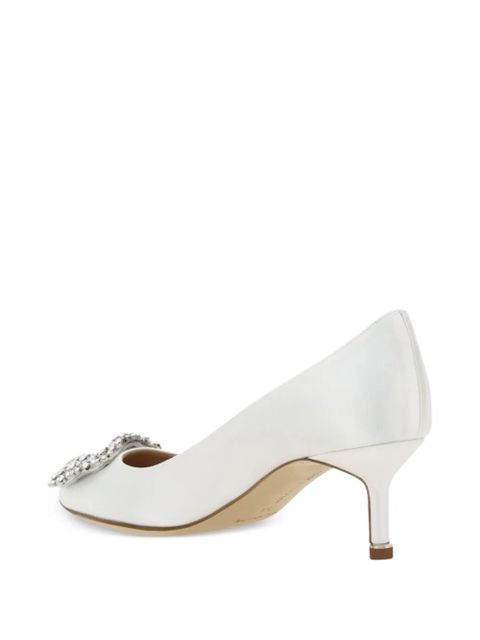 Manolo Blahnik 50mm Hangisi pumps - White