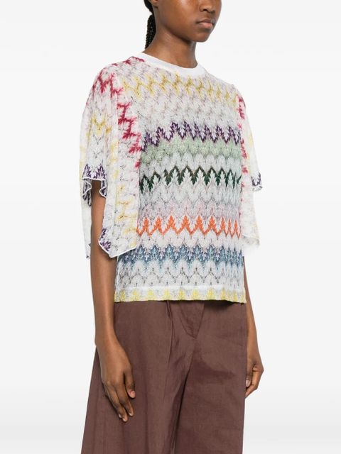 Missoni flutter-sleeve T-shirt - White