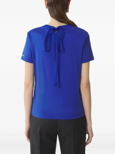 Lanvin tie-detail cotton T-shirt - Blue