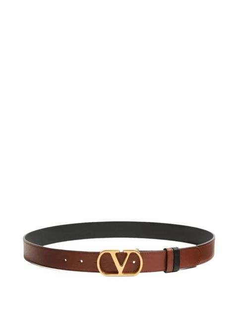 Valentino Garavani vV-ogo leather belt - Black - zdjęcie produktu nr 1