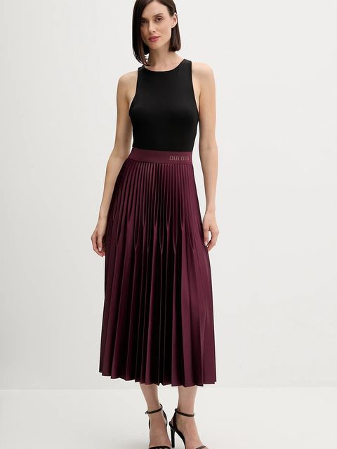 OUI spódnica kolor fioletowy midi rozkloszowana 95398