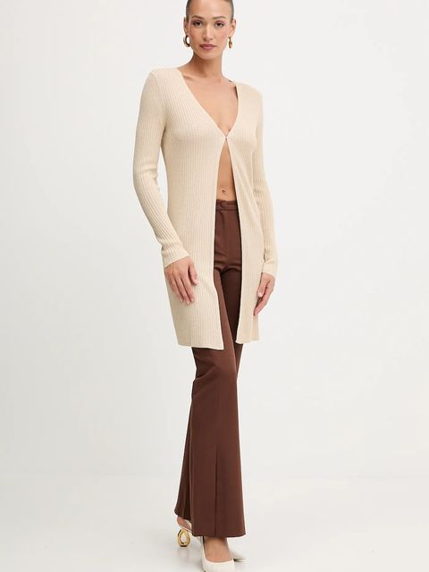 Morgan kardigan damski kolor beżowy lekki MIRZOU - zdjęcie produktu nr 2