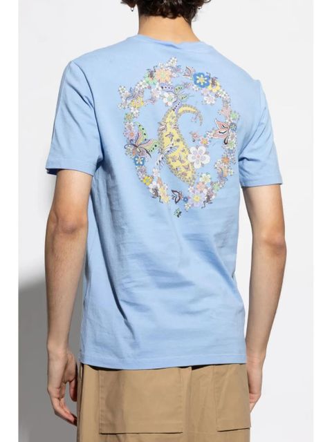 ETRO logo-embroidered T-shirt - Blue