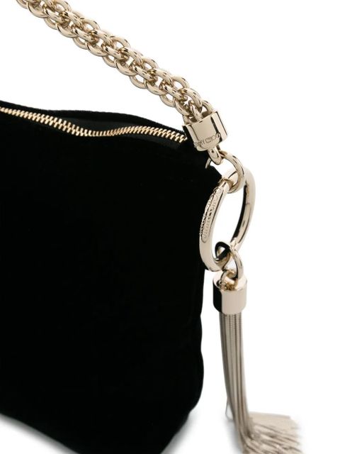 Jimmy Choo Callie velvet clutch bag - Black