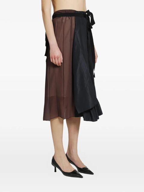 Prada faille patchwork midi skirt - Blue - zdjęcie produktu nr 2