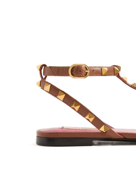 Valentino Garavani studdy kidskin sandals - Brown