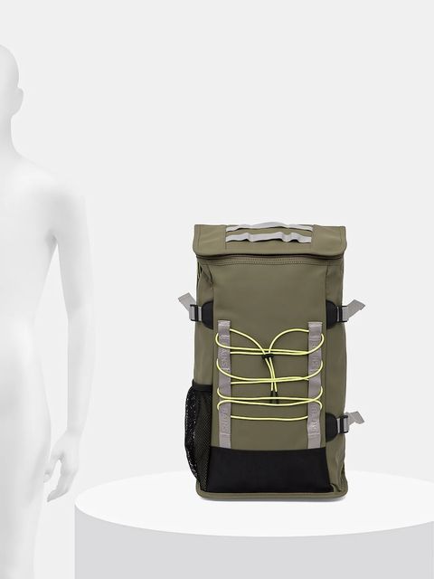 Rains plecak 14340 Trail Mountaineer Bag kolor zielony duży gładki 14340