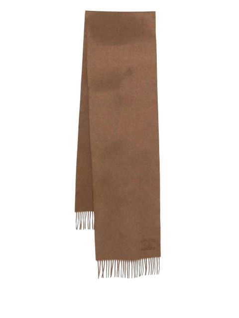 Max Mara monogram-embroidered fringed stole - Brown - zdjęcie produktu nr 2