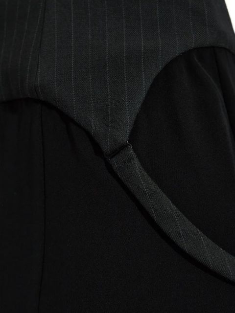 MISBHV pinstripe-panel dress - Black