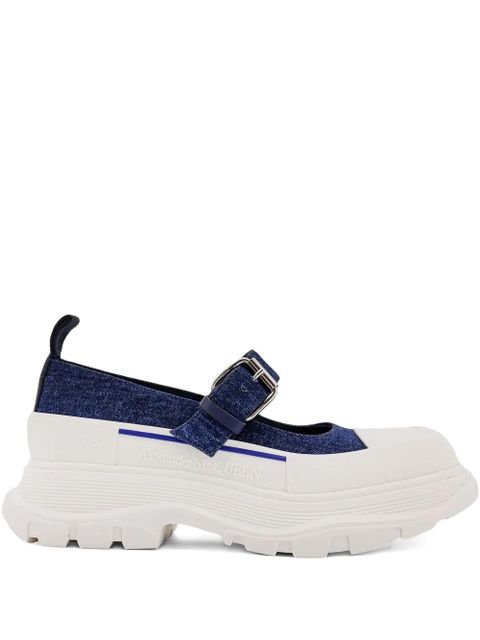 Alexander McQueen Thread Slick buckle-strap mules - White - zdjęcie produktu nr 1