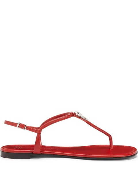 Giuseppe Zanotti Anyelle leather sandals - Red - zdjęcie produktu nr 1