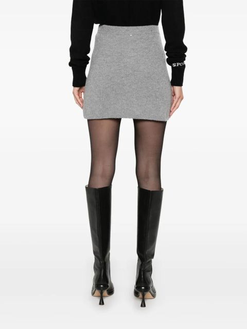 Sportmax ribbed-knit mini skirt - Grey