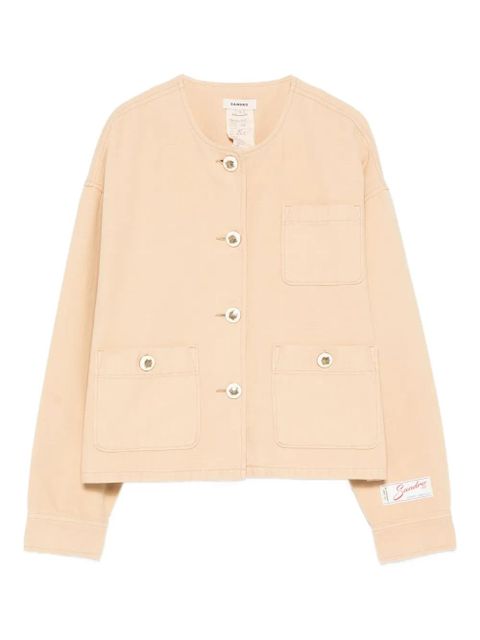 SANDRO pocket cotton jacket - Neutrals - zdjęcie produktu nr 1