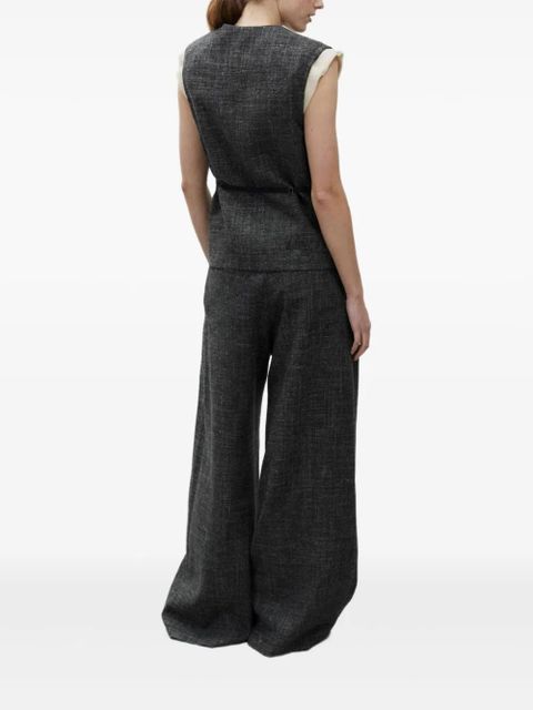 Alysi buttoned V-neck waistcoat - Grey