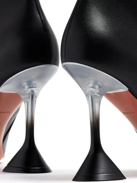 Amina Muaddi Giorgia 95mm leather boots - Black