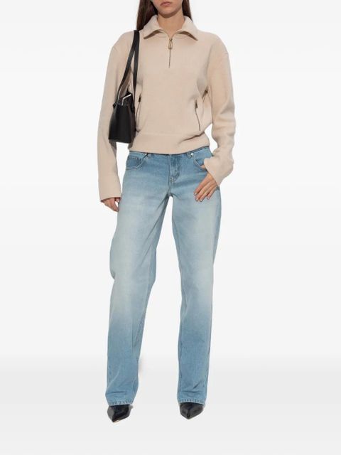 Victoria Beckham Half-Zip Milano sweater - Neutrals