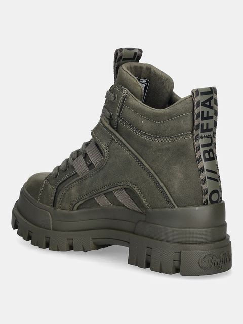Buffalo workery Aspha Nc Mid kolor zielony na platformie 1622602-KHA