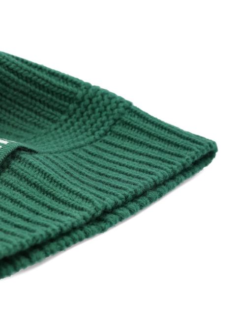 Miu Miu ribbed logo hat - Green