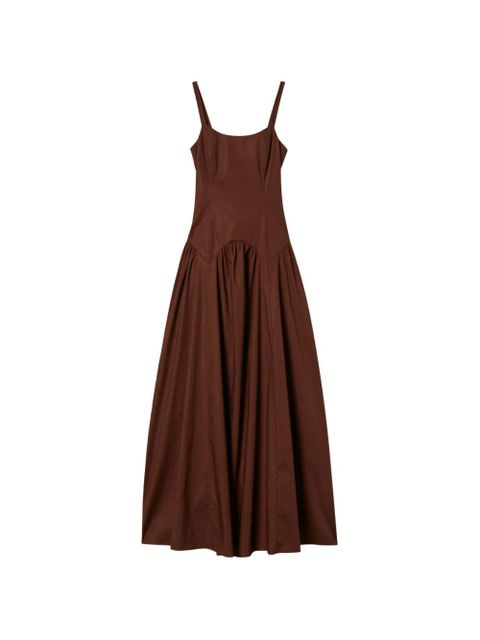 TWINSET maxi poplin dress - Brown - zdjęcie produktu nr 1