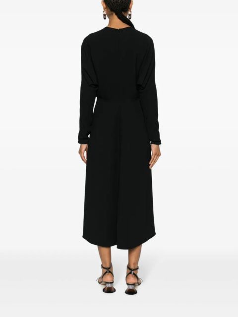 Victoria Beckham draped cady midi dress - Black