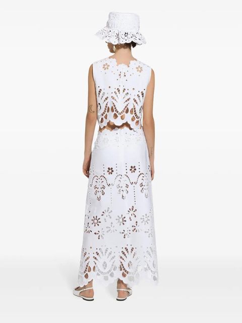 Dolce & Gabbana scallop cut-out skirt - White