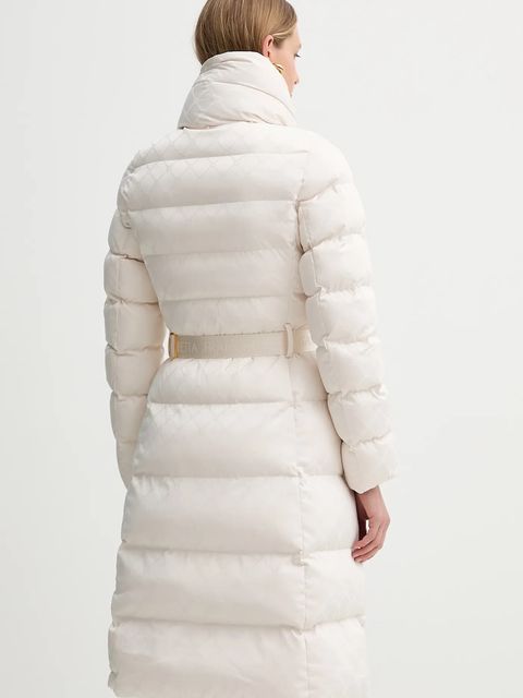 Elisabetta Franchi kurtka kolor beżowy zimowa PI84D56E2