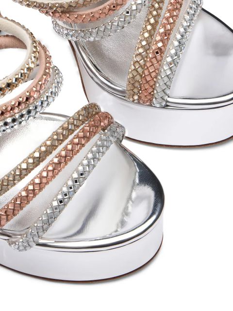 Casadei Patty Andromeda platform embellished sandals - Silver